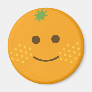 Imán Ornamento de vidrio de Naranja Cute