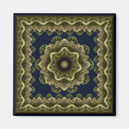 Imán Ornamento enmarcado con hada de caramelo fractal