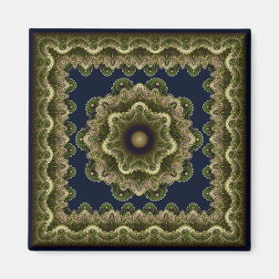 Imán Ornamento enmarcado con hada de caramelo fractal
