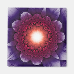 Imán Ornamento floral místico y colorido