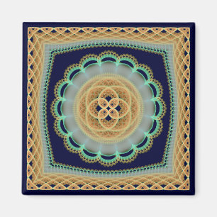 Imán Ornamento fractal geométrico brillante