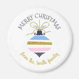 Imán Ornamento moderno de árbol de Navidad personalizad