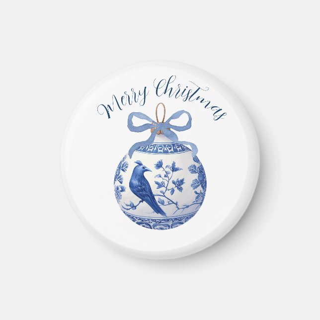 Imán Ornamento navideño de Chinoiserie (Frente)