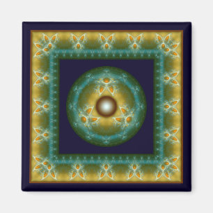 Imán Ornamento simbólico místico colorido