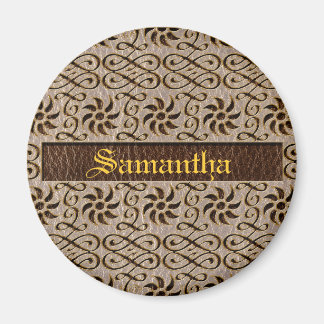 Imán Ornamento suave con aspecto de cuero