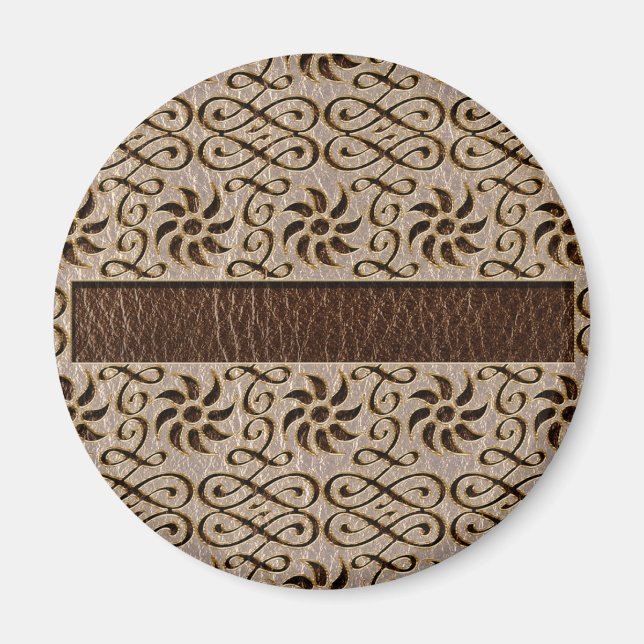 Imán Ornamento suave con aspecto de cuero (Frente)