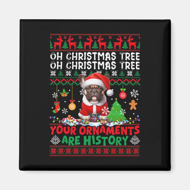 Imán Ornamentos de árbol de navidad son historia suéter (Frente)