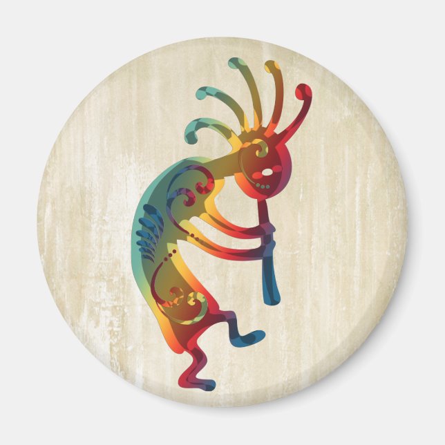 Imán Ornamentos de KOKOPELLI + tus ideas (Frente)