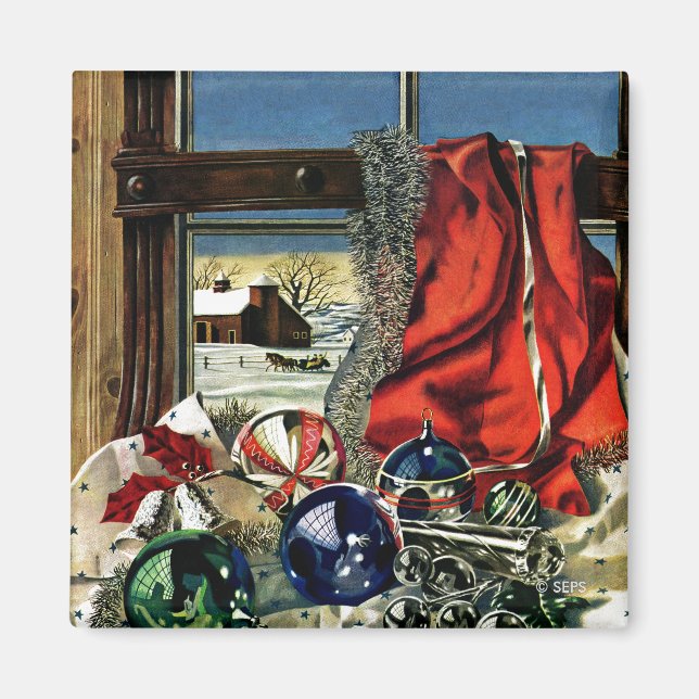 Imán Ornamentos de Navidad (Frente)