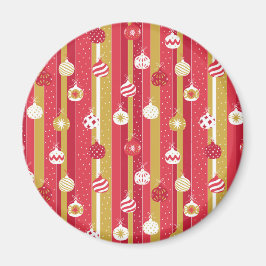 Imán Ornamentos del árbol de navidad rojo amarillo