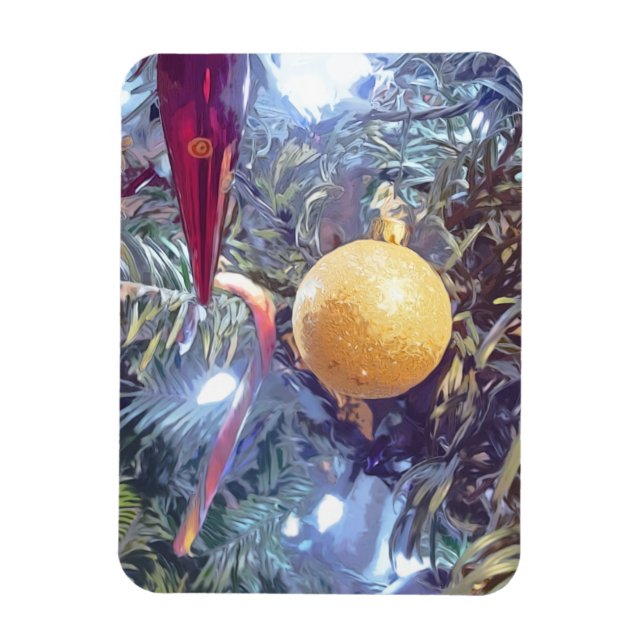 Imán Ornamentos feriados de invierno (Vertical)