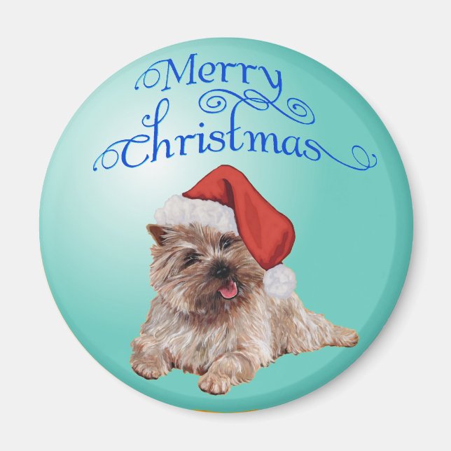 Imán Ornamentos navideños de Cairn Terrier (Frente)