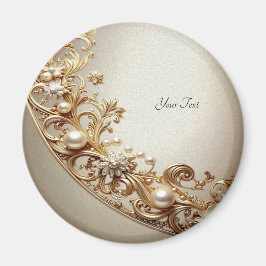 Imán Ornate Gold Flourish Magnet