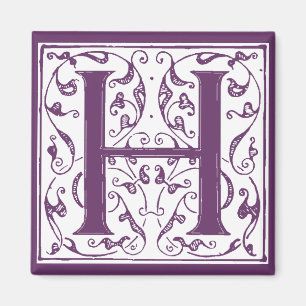 Imán Ornate H Monograma