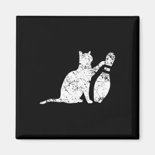Imán Ornery Alley Cat Tipping Bowling Pin Funny Team Gi