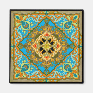 Imán Oro azul de mosaico