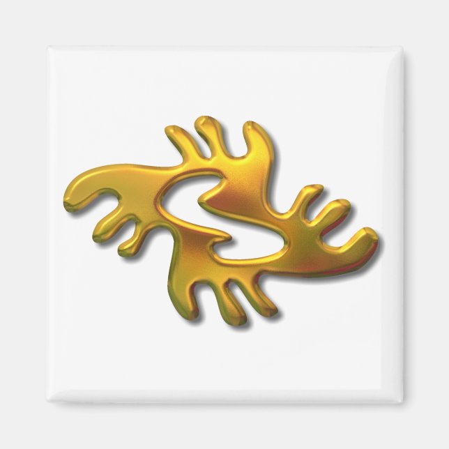 Imán Oro de paz de Adrinkra (Frente)