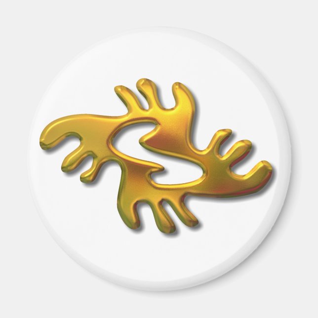 Imán Oro de paz de Adrinkra (Frente)