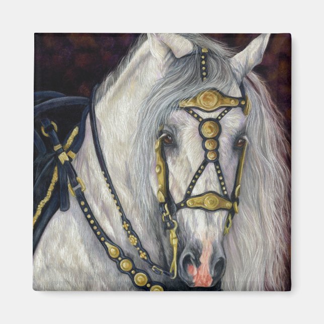 Imán Oro español - Caballo andaluz (Frente)