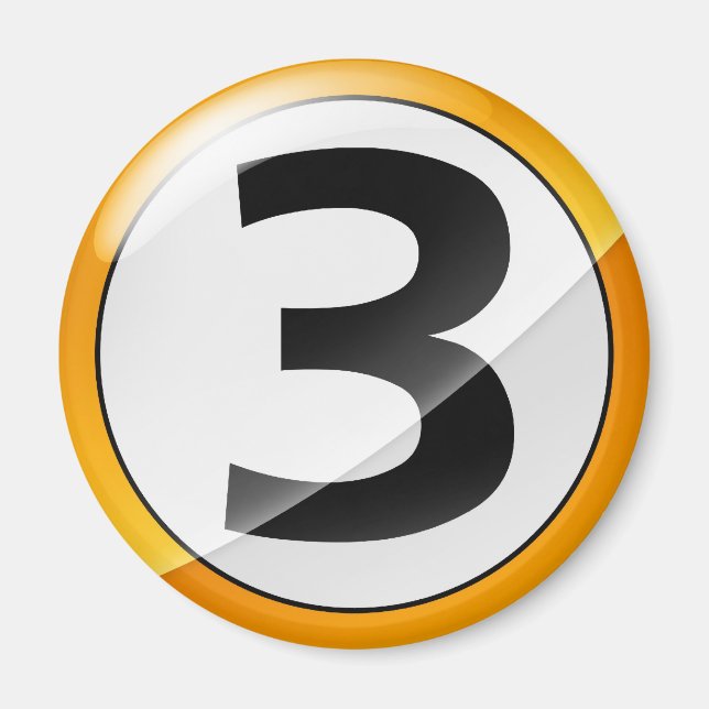 Imán oro número 3 (Frente)