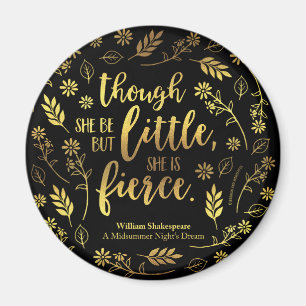 Imán Oro pequeño pero fuerte William Shakespeare Flora