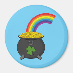 Imán Oro Personalizado arcoiris