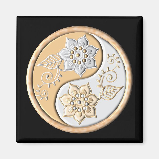 Imán Oro & Plata Yin Yang  (Frente)