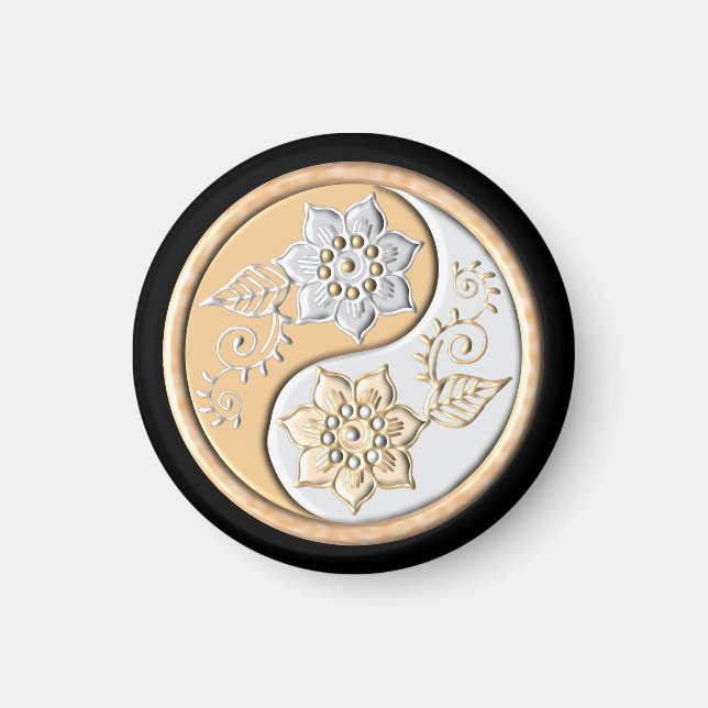 Imán Oro & Plata Yin Yang  (Frente)