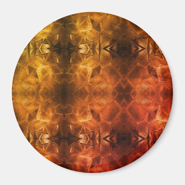 Imán Oro Red Sheen Elegante Tintado Vidrio Magnet (Frente)