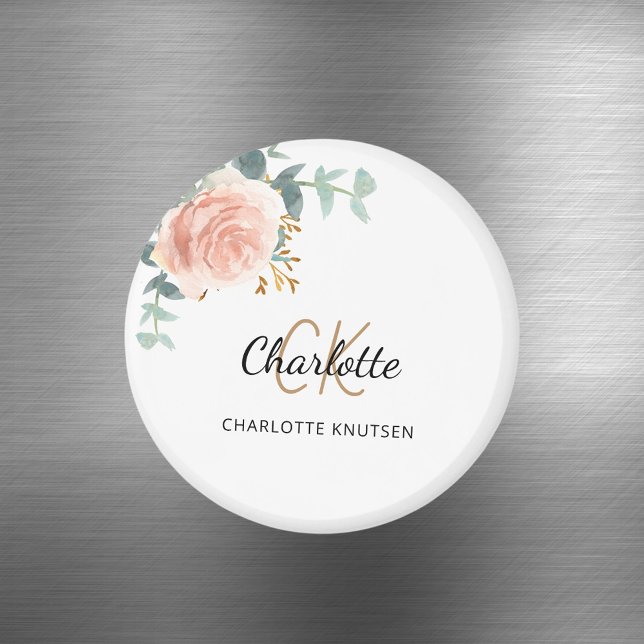 Imán Oro rosa flores de eucalipto gracias (Subido por el creador)