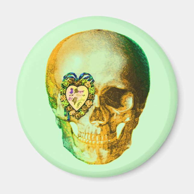 Imán Oro Valentine Skull (Frente)