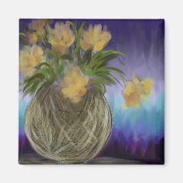 Imán Oro y Purple Bouquet Arte Original