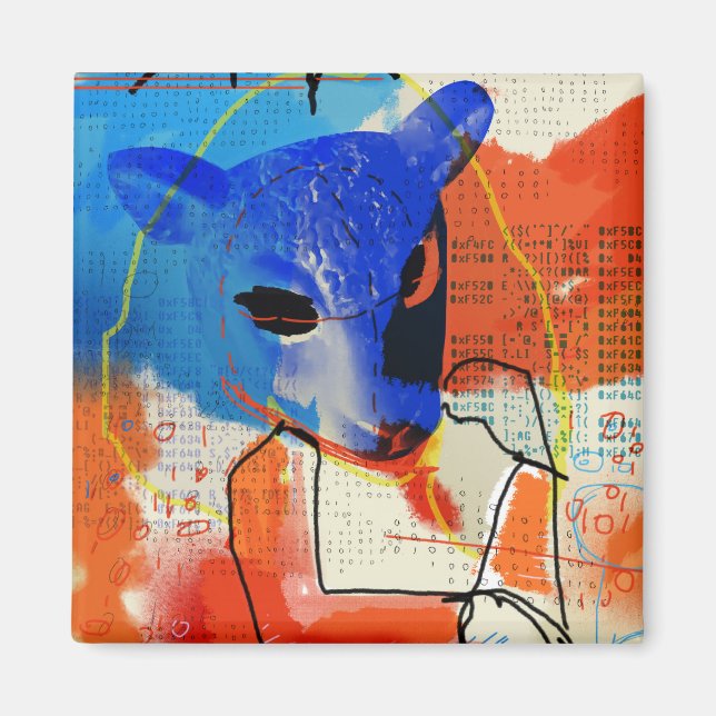 Imán Orphan Black | MK - Silueta de máscara de oveja (Frente)