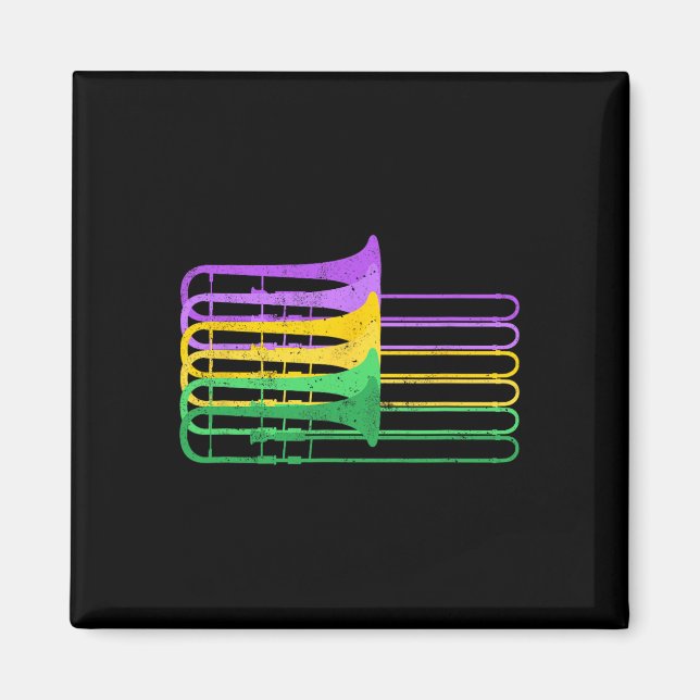 Imán Orquesta de Mardi Gras Br Trombone (Frente)