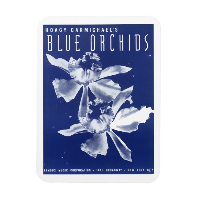 Imán "Orquidas azules" de Hoagy Carmichael (Vertical)
