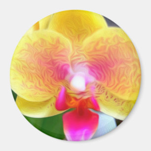 Imán Orquídea dorada por flor de poder