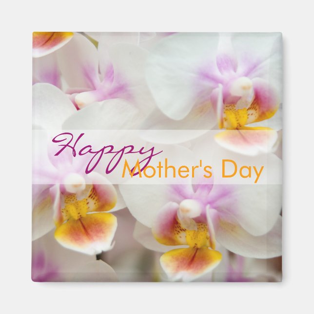 Imán Orquídea ・ Feliz Día de la Madre (Frente)