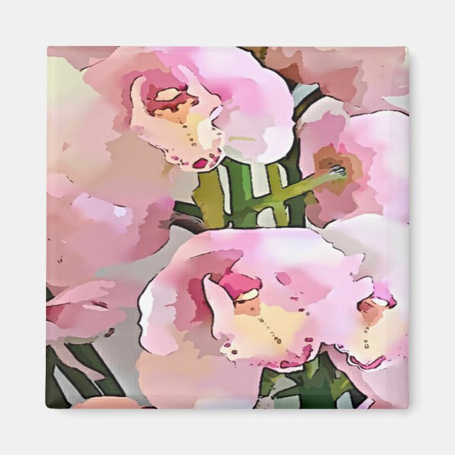 Imán Orquídea rosa (Frente)