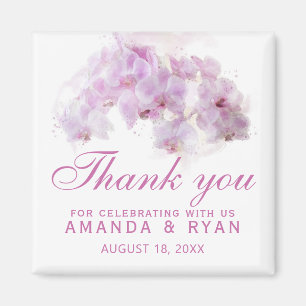 Imán Orquídea Rosa Flor Acuarela Boda Gracias