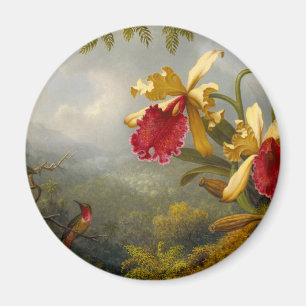 Imán Orquids y Hummingbird Heade