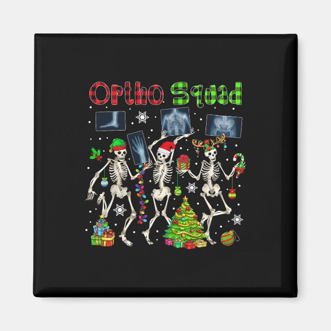 Imán Ortho Squad Xmas Tres Reyes de Santa Reindeer Elf  (Frente)