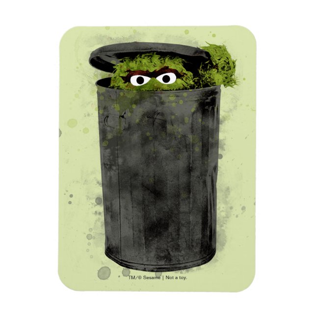 Imán Oscar el Grouch | Tendencia acuarela (Vertical)