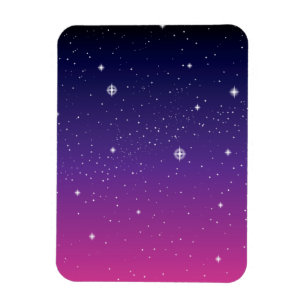 Imán Oscuro Purple Starry Night Sky