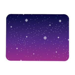 Imán Oscuro Purple Starry Night Sky