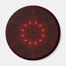 Imán Oscuro Red Burgundy Gothic Lace Snowflake