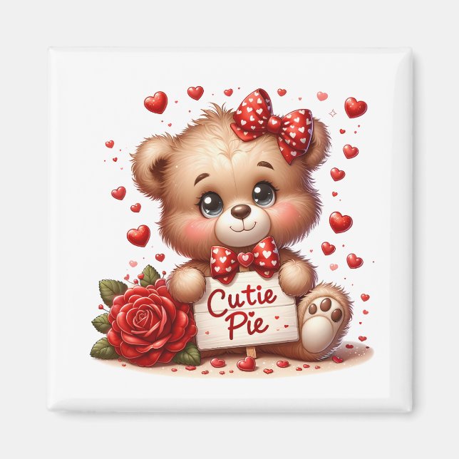 Imán Osito de San Valentín  (Frente)