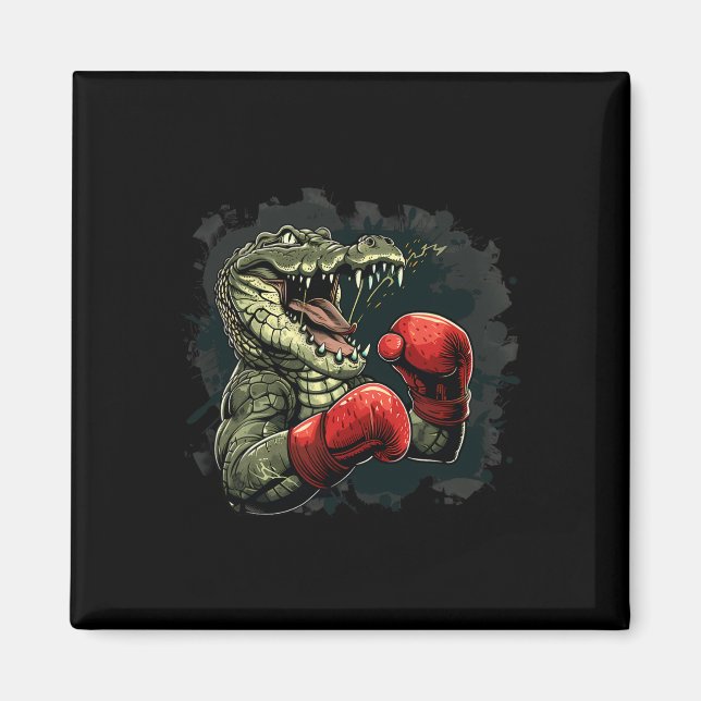 Imán Oso Boxeador Con Guantes De Boxeo Kickboxing Boxeo (Frente)