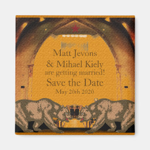 Imán Oso californiano Grooms Invitación Boda gay