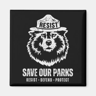 Imán Oso de lobo gris resiste la protección del parque
