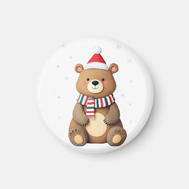 Imán Oso de Navidad (Frente)